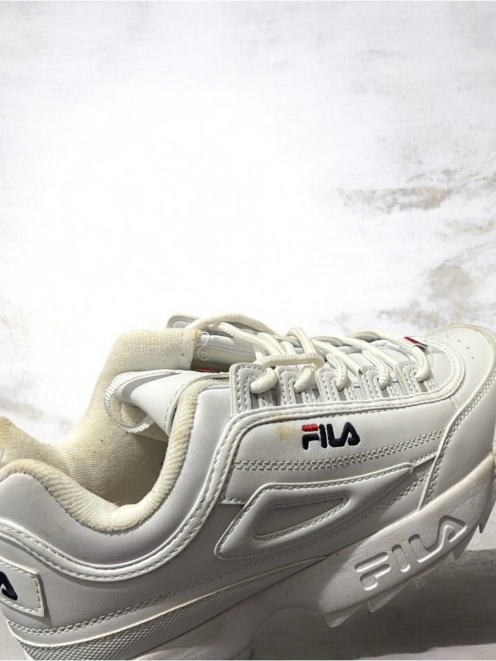 FILA DISRUPTOR II KIDS SNEAKER WHITE/PCT/VRED FW02945-111 Size 6   38.5 - Picture 7 of 8
